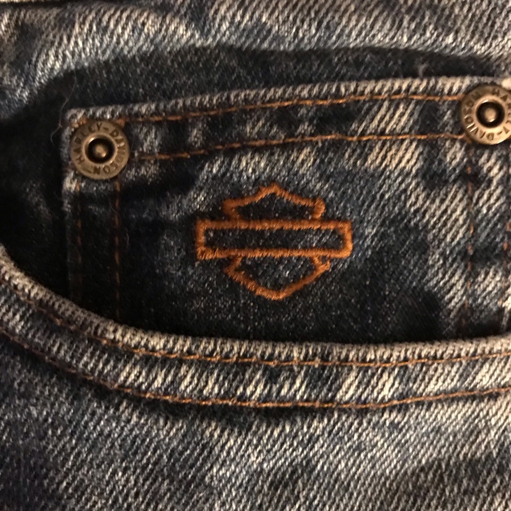 Harley Davidson blue jeans